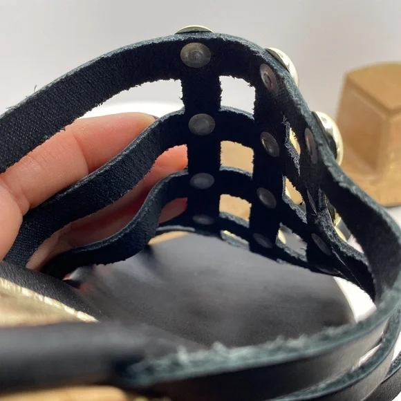 Cordani Keqne Italian Leather Caged Platform Cork Sandals - Picture 10 of 16